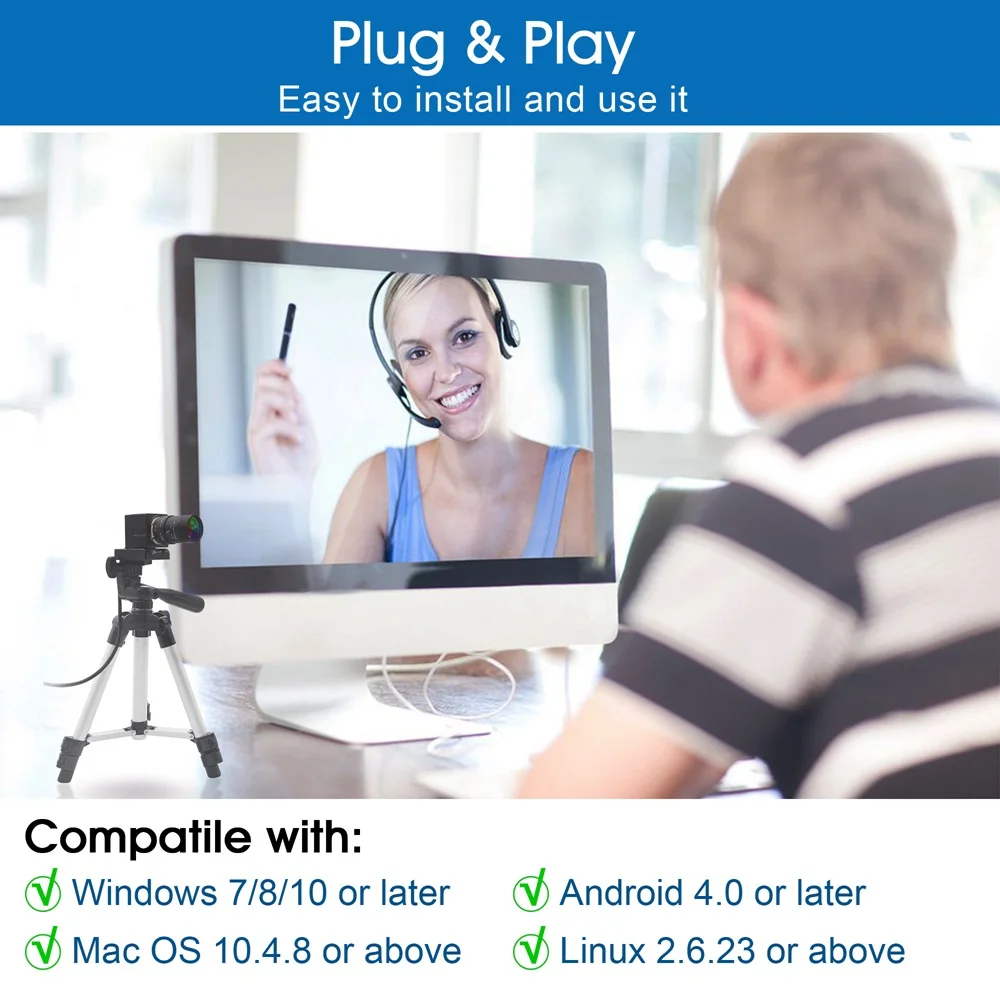 ELP 8MP ウェブカメラ フリードライバー IMX179 高解像度 5-50mm 可変