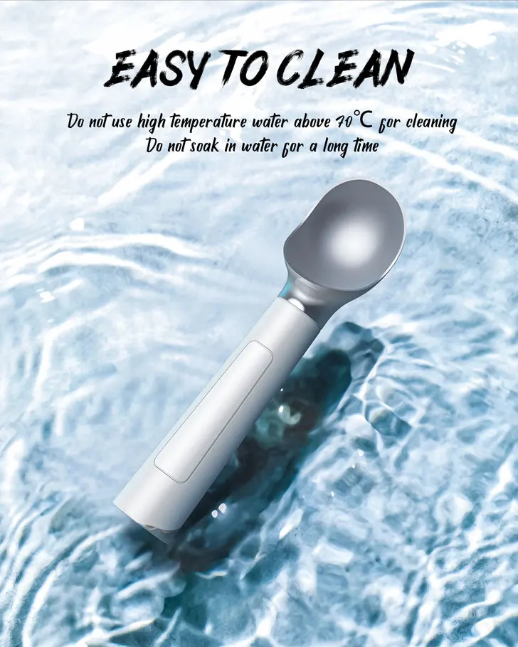 product laudtec sz01 electric heating ice cream spoon scoop convenient fast and efficient constant temperature safe-7