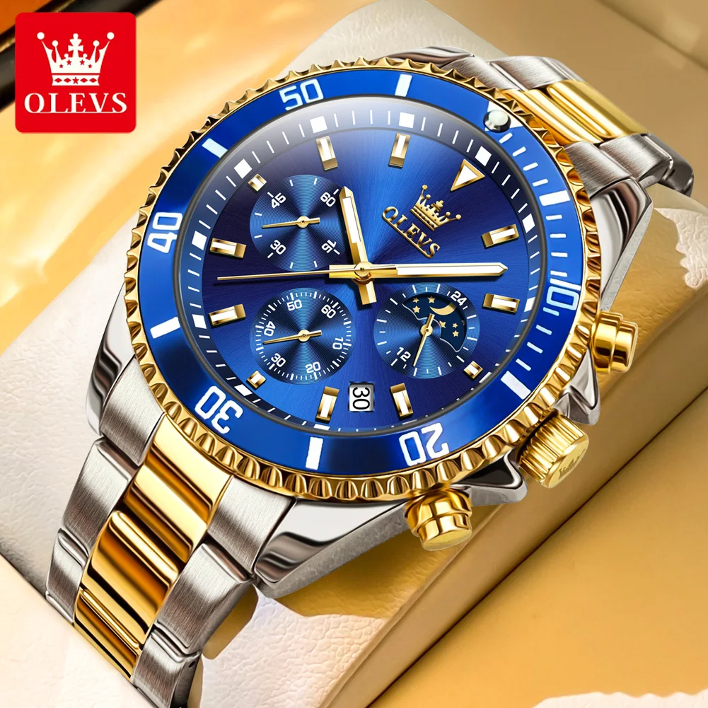 oa OLEVS 2870 Men's Luxury Wristwatch - Quartz Chronograph
