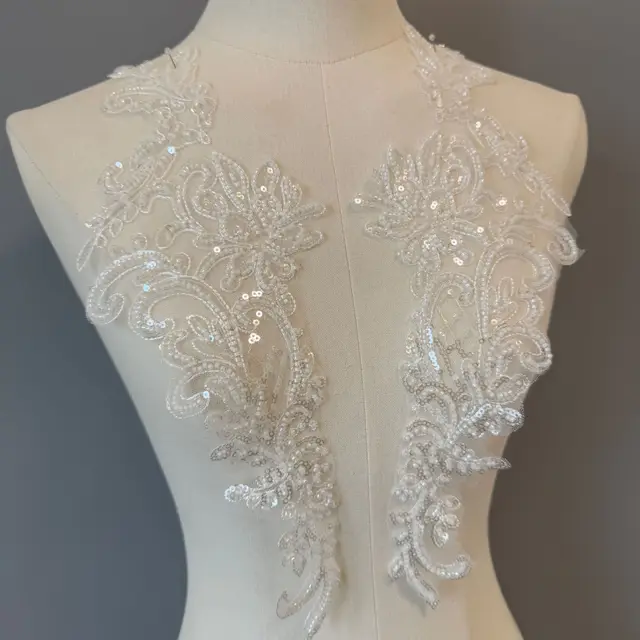 3D SEQUINS EMBROIDERED FLOWER STICKERS GARMENT WEDDING DRESS DECORATIVE ACCESSORIES STICKERS PATCH
