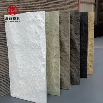 Factory Indoor Outdoor Pu Polyurethane Slate Lightweight Artificial Culture PU Stone Wall Panel