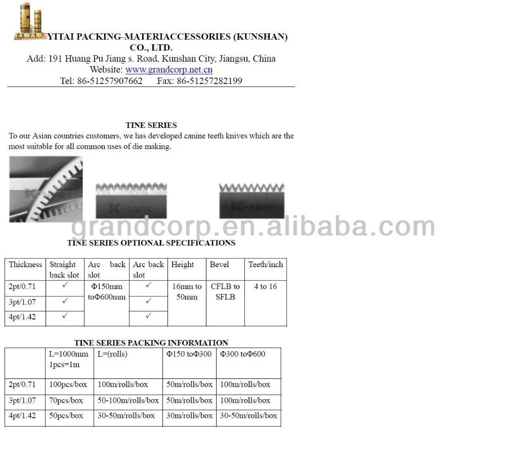 Steel Creasing Rule Die Cutting Blade From Yitai Die Making - Buy Steel ...