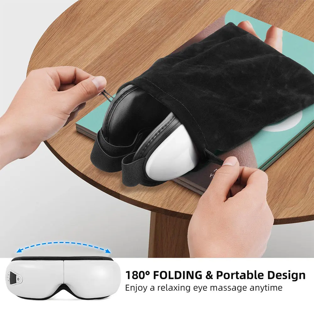 2025 Portable Eye Protector Music Vibrator Tool Smart Electric Device Care Heat Compression Eye Massage Equipment Eyes Massager