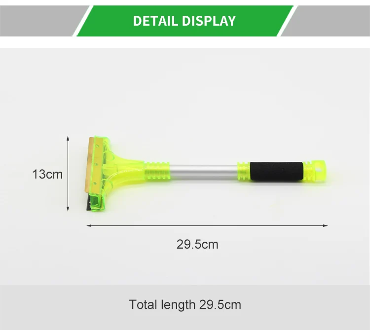 Auto Car Ice Break Scraper Aluminum Long Handle Rubber Snow Ice Scraper Snow Removal with Window Squeegee