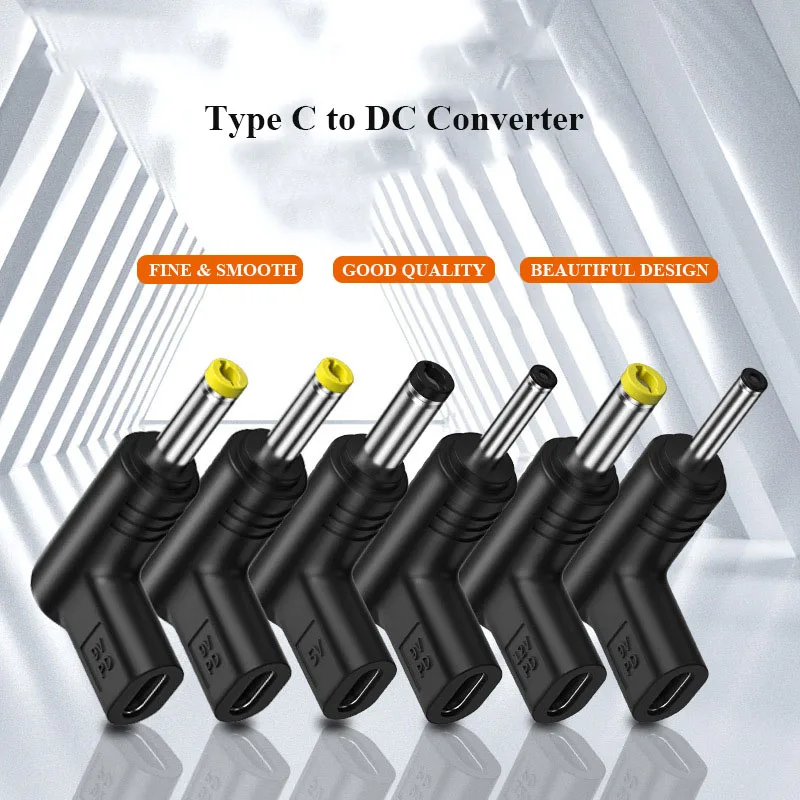 Type C Female to DC 3.5*1.35mm/5.5*2.1mm Male Converter PD Adapter Charging Connector 5V/9V/12V