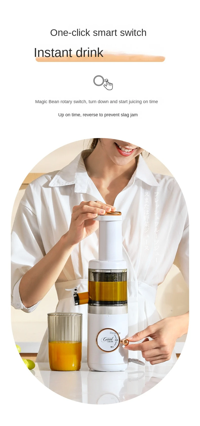 Juicer Blender Plastic Rechargeable Blender Portable Multifunction Slow