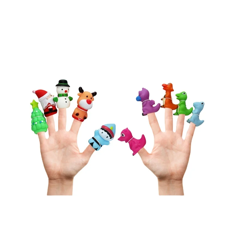 NNGT Marionetas de dedo de Navidad marionetas de dedo navideñas. títeres de dedo pirata 5 piezas recuerdos de fiesta suministros de fiesta 