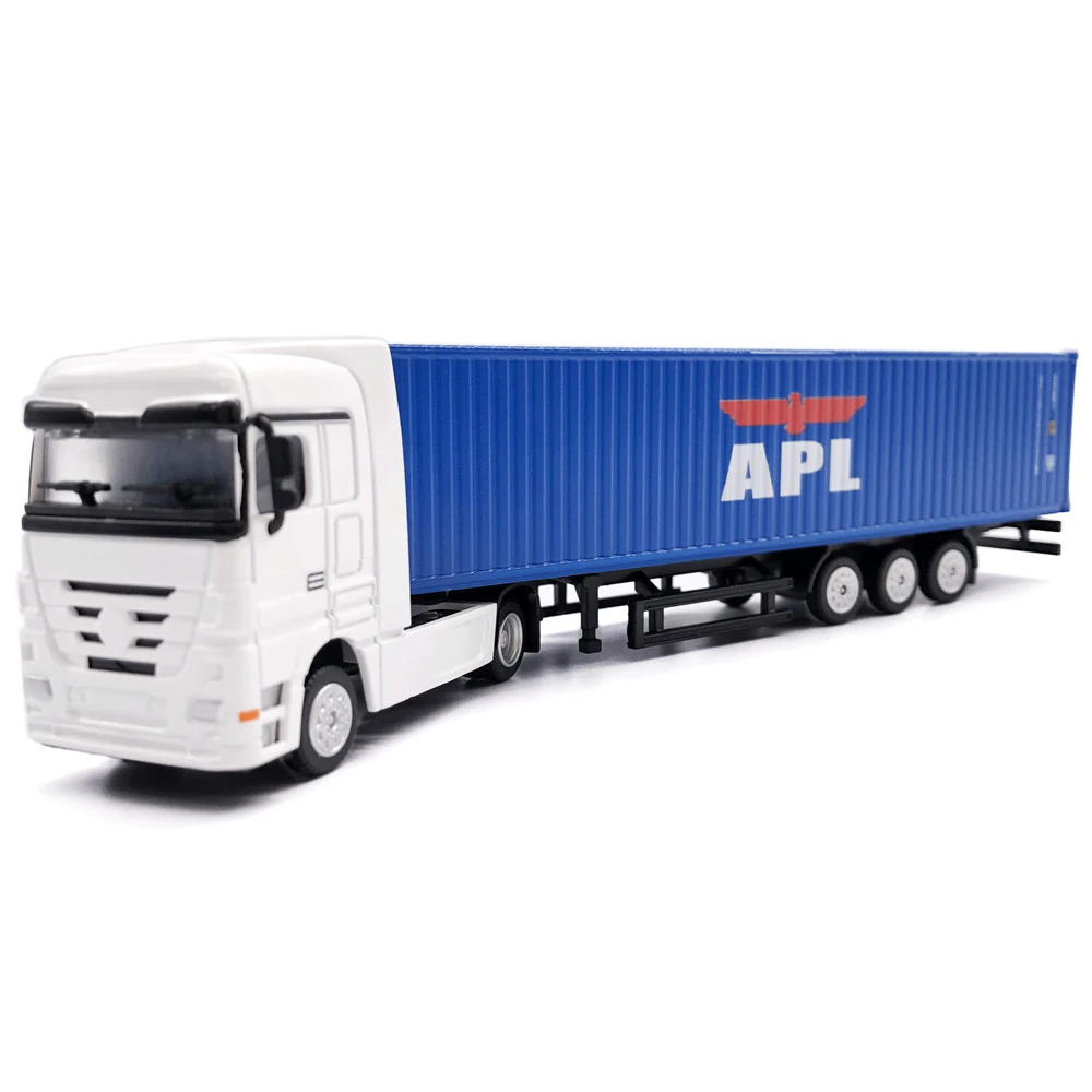 【A】19cm APL SHIPPING logistics container truck model gifts 1:87 china Truck model O.A.S ship model