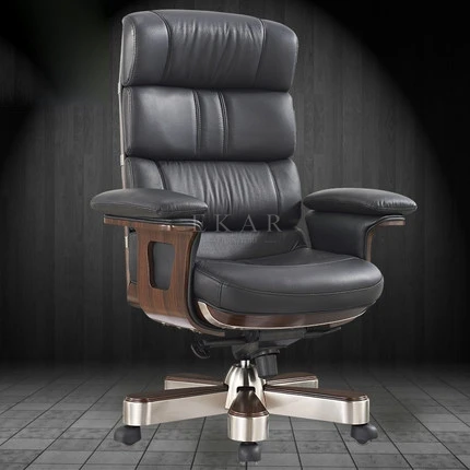 High quality high back luxury comfortable genuine leather office chair boss manager chair leather reclining boss office chair