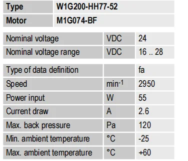 Axial Cooling Fan, W1G200-HH77-52, 200mm, 24V, 55W - detail 4