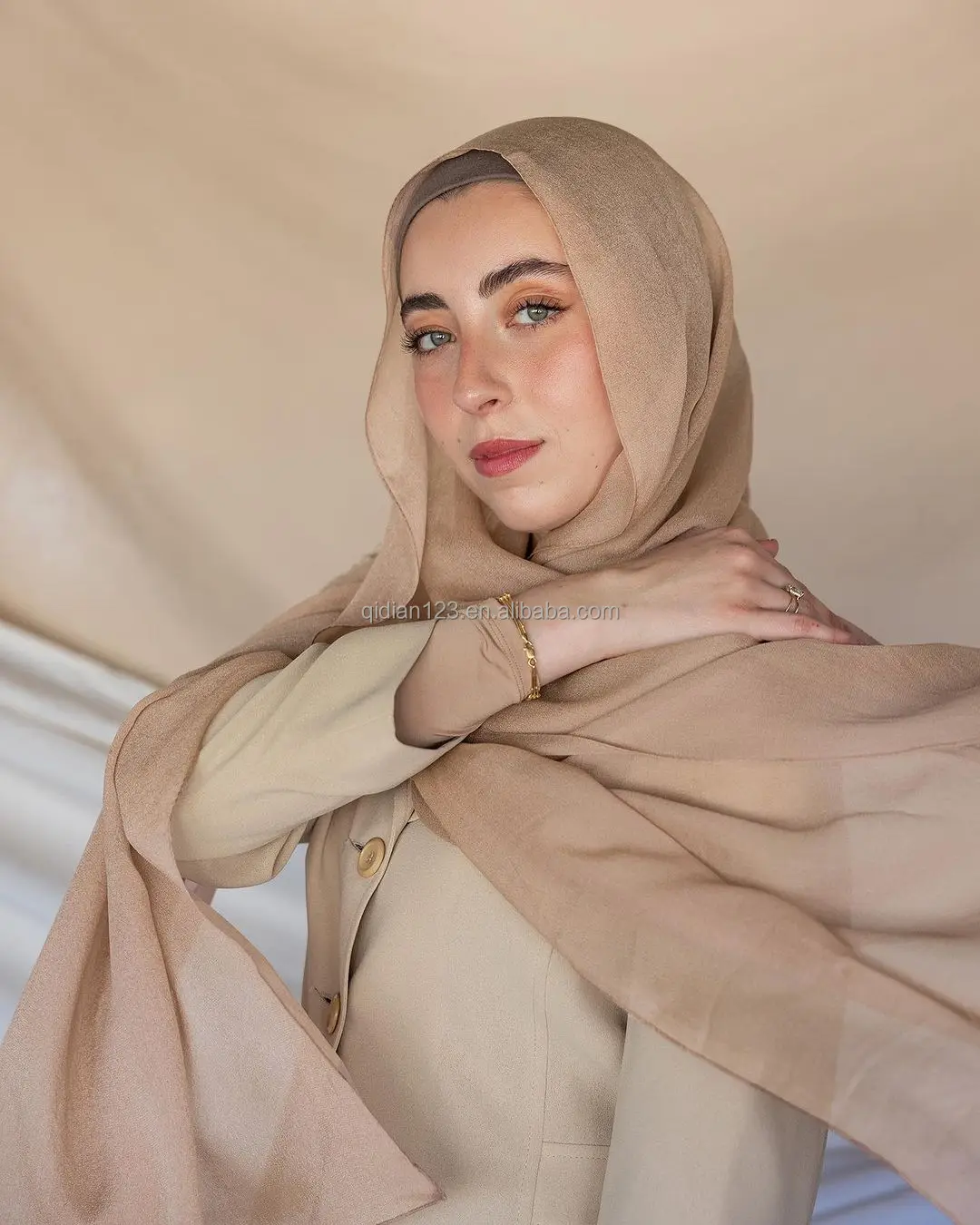 High Quality Double Stitching Rayon Modal Viscose Hijab Scarf Breathable  Light Weight Scarf Muslim Women