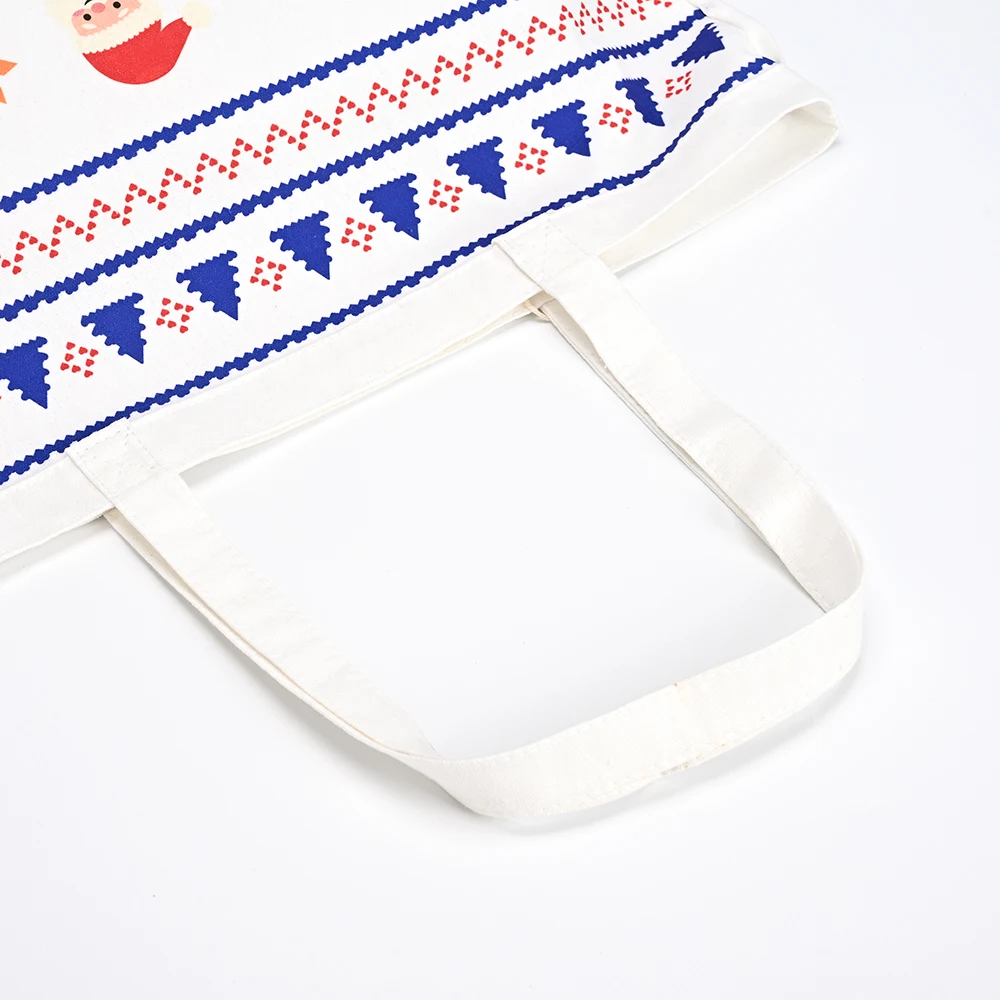 Medium Cotton Canvas Tote Bag Customized OEM Natural Colorful Eco-Friendly Letter Screen Pattern for Shopping Office Advertising factory