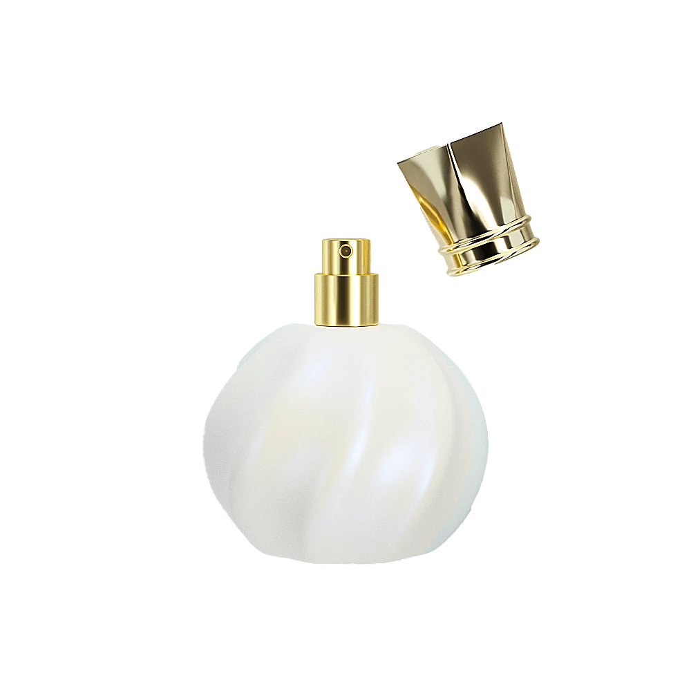 Градиентный цвет пустой роскошный логотип круглой формы стеклянный флакон для духов 50 мл с золотой