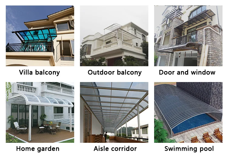 Solid Canopy Polycarbonate Sheet Canopy Garages Canopies Carports Aluminum Awning ...