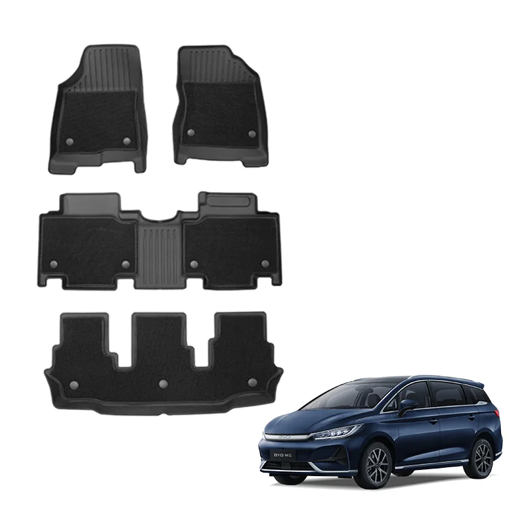 Car Mat Waterproof Anti Slip Car Floor Mats Linner TPE Foot Pad for BYD M6 7-Seater Accessory
