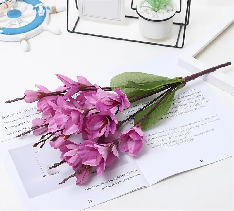 Imitation magnolia Flower Silk Fabric Home Wedding Decoration Hotel Living Room