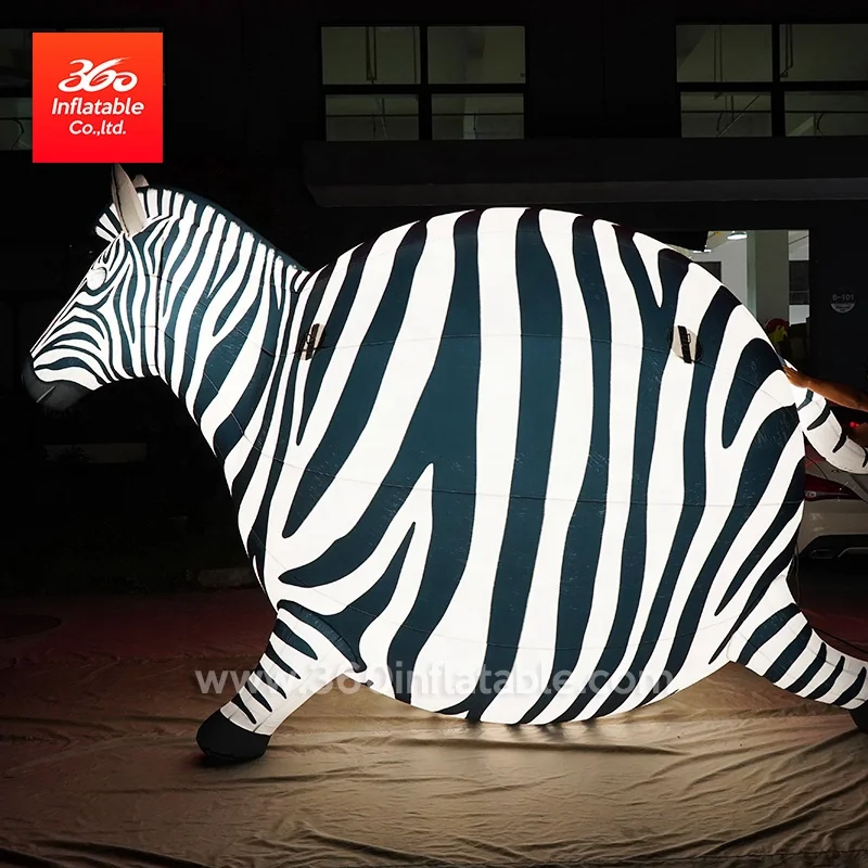 Customizable Commercial Advertising Inflatables Fat Zebra Mascot for Shopping Mall Festival Decorations
