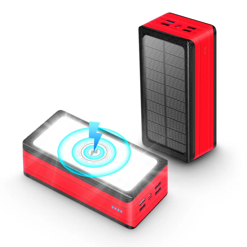 Achetez PSOOO PS-406 Solar Power Bank 20000mAh PD22.5W 15W Chargeur Sans  Fil Avec Une Batterie Externe de Sortie à 4 Ports Pour Comprimés de  Téléphones Portables de Chine