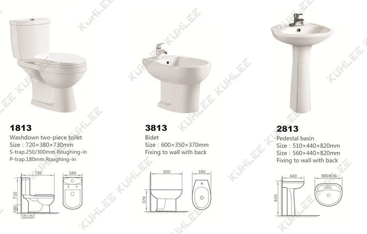 Wholesale Complete Ceramic Sanitary Ware Bathroom Suites Wc Toilet Bowl Two Piece Toilet Bidet Basin Sets