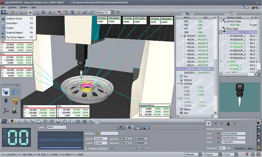 KASON Factory Manual Probe 3D CMM Coordinate Measuring Machine With CAD Module