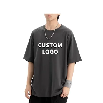 High Quality Custom Logo Graphic t shirt for Men Blank Plain 100% Cotton O-Neck Plus size Casual Men's t-shirts