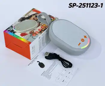 Portable Bluetooth Speaker with RGB LED Lights Wireless Mini Speaker for Outdoor/Party