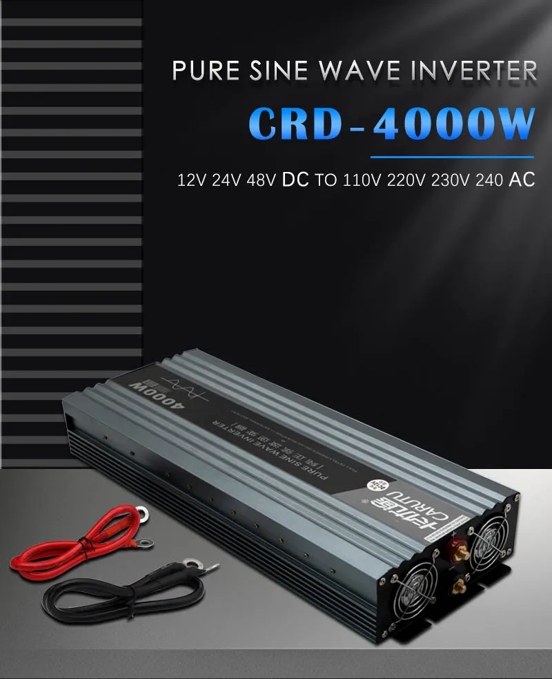 võimsusmuundur 4000W/8000W 12V/24V/48V alalisvoolu vahelduvvooluga 110v/120v/220v/230v/240v puhas siinuslaine muundur