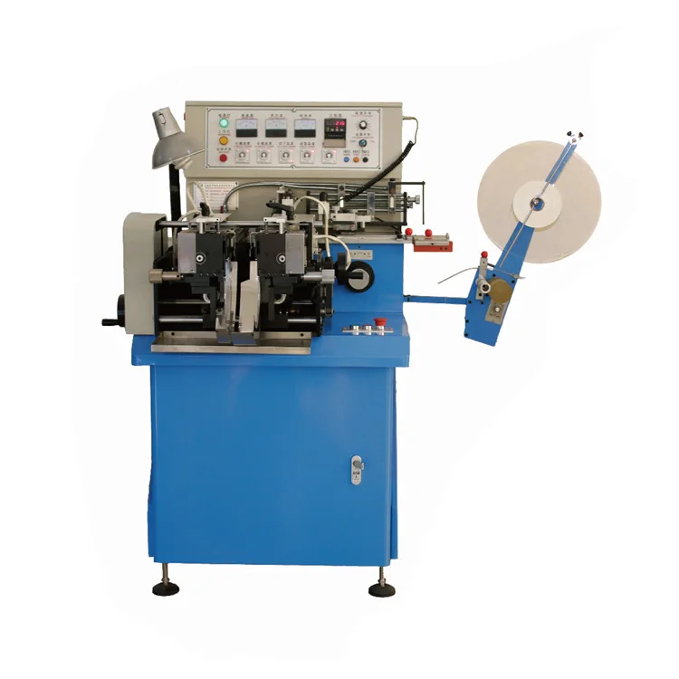 high speed 0-240/min woven and printing Label Cutting and Folding Machine with Hot and Cold Cutting Knife