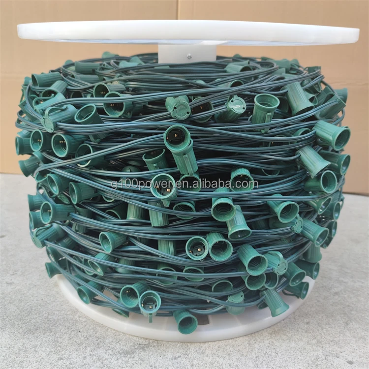 Holiday Lighting C9 Light Spool C9 Christmas Socket Wire Spt1w 1000