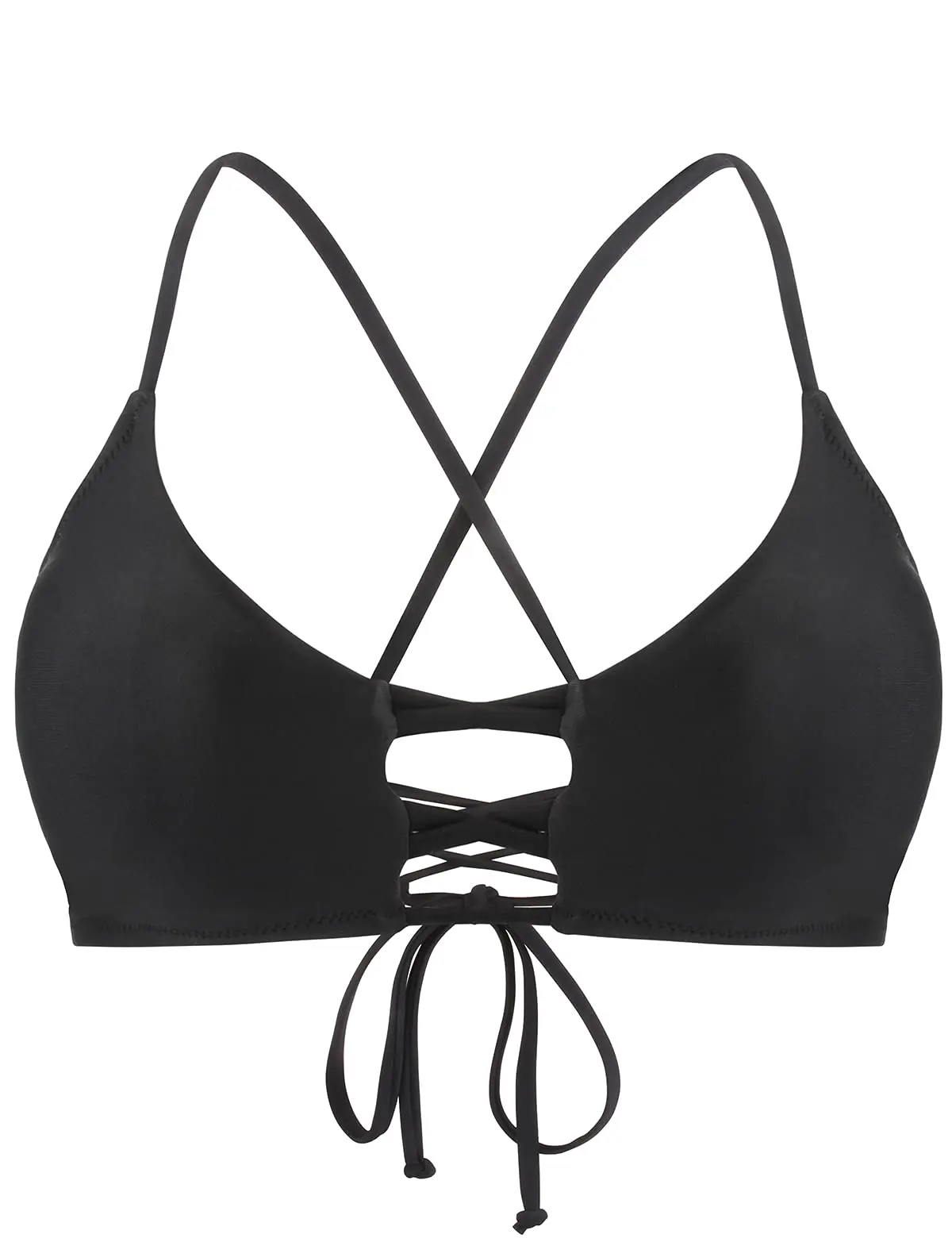 Women's Summer Molded Cup Push Up Triangle Bikini Top Swimsuit - Buy ...