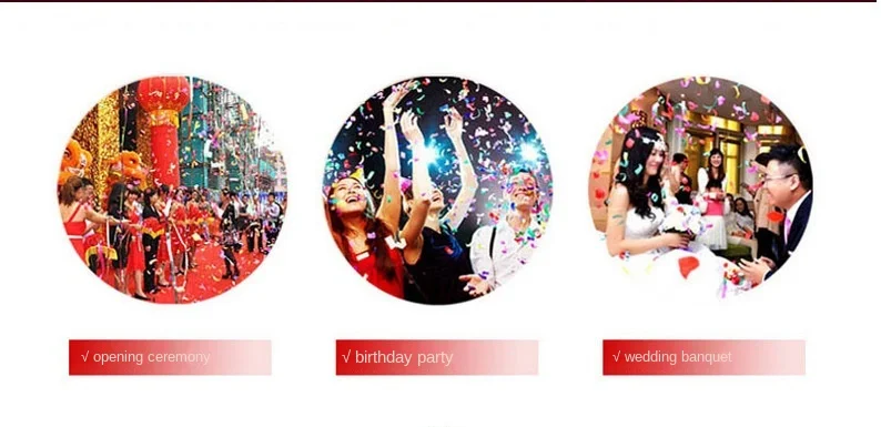 Stylish Cheap Customizable Environmentally Friendly 30cm Confetti Cannon for Party Neon Blast Confetti Cannon