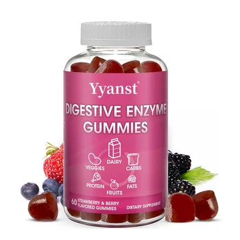 OEM Customize Flavor Digestive Enzymes Gummies Support Gut Health Reduces Bloating Promote Metabolism Digestive Enzyme Gummies