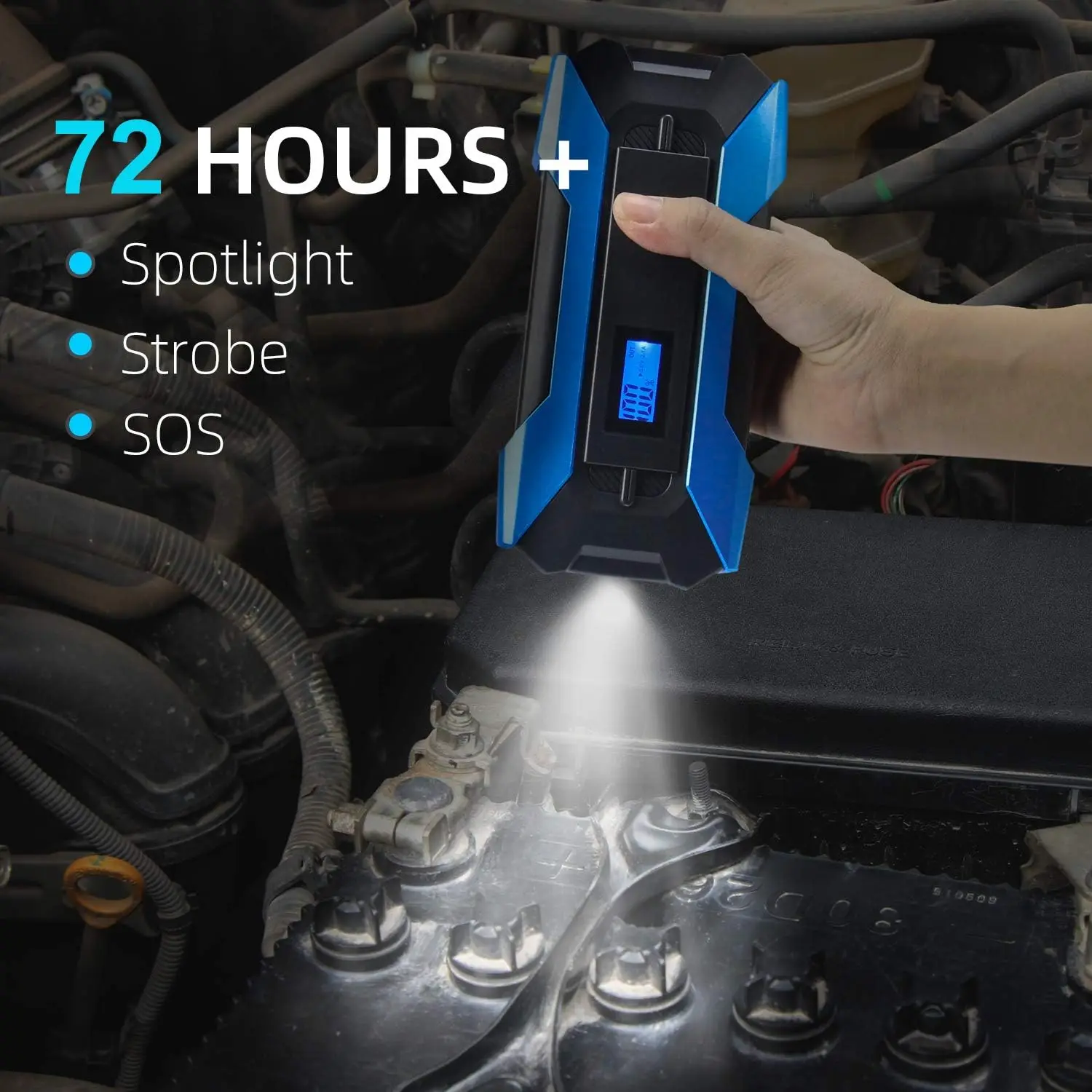 Автомобильное пусковое устройство, 1500A, 12 В, литиевая батарея