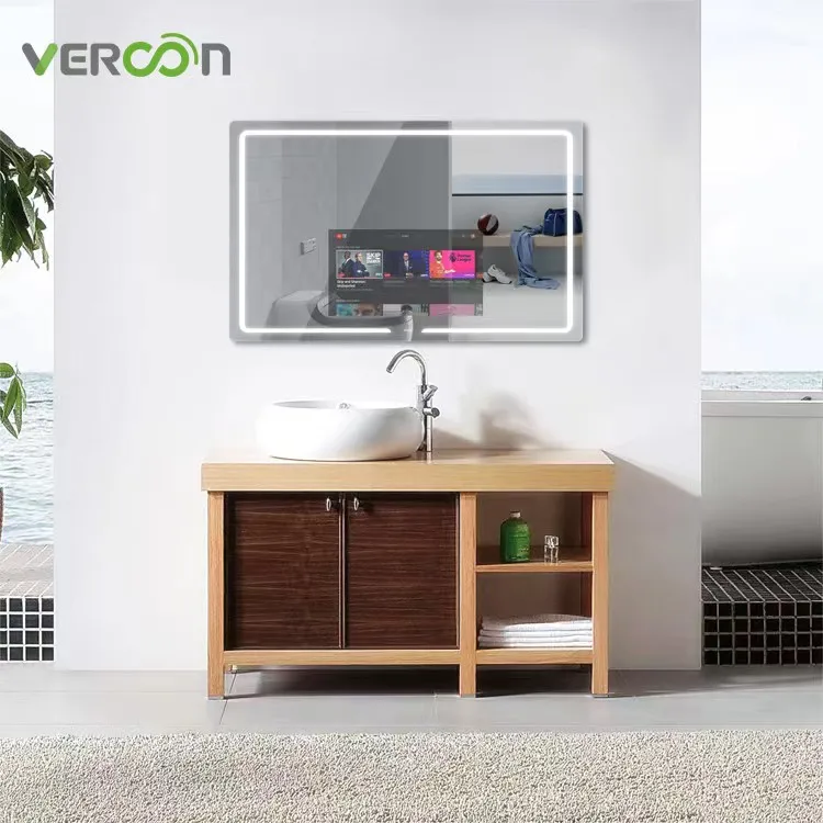 Smart Bathroom Mirror Touch Screen Smart Led Light Bluetooth Magic Smart Digital Mirrors with YouTube Speakers Wifi