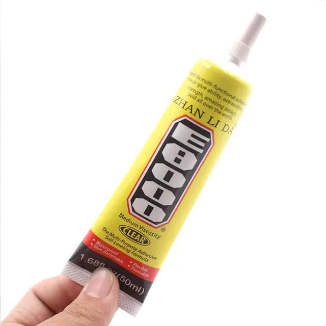 E8000 50ML Factory Wholesale Cell Phone Repair Glue With Precision Applicator Tip Universal Slow Drying Adhesive PVC Acrylic