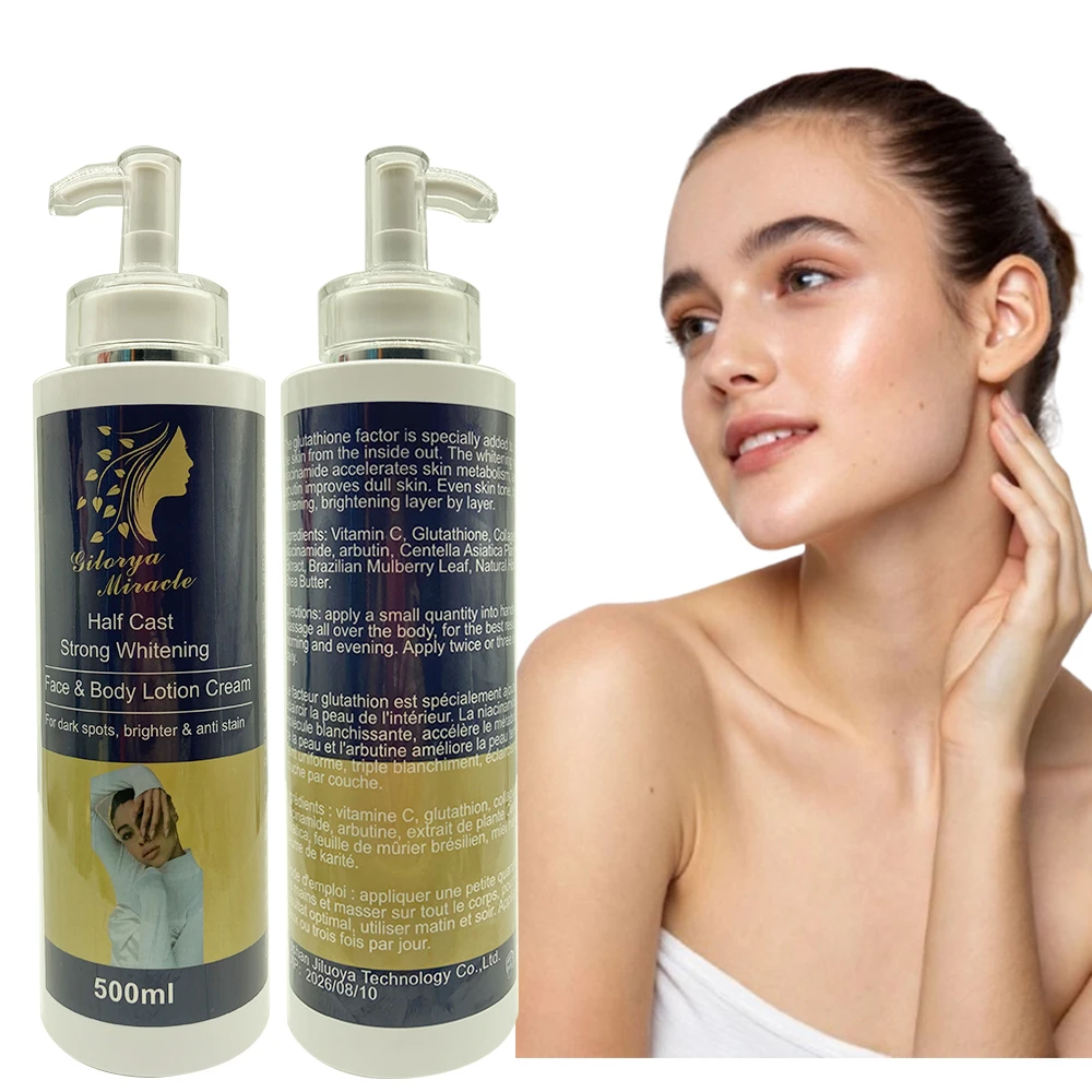 Hot-Selling Gluta Collagen Half Cast Whitening Face Body Lotion Hyaluronic Acid Super Lightening Softening Vitamin C Chemical Hot-Selling Gluta Collagen Half Cast Whitening Face Body Lotion Hyaluronic Acid Super Lightening Softening Vitamin C Chemical