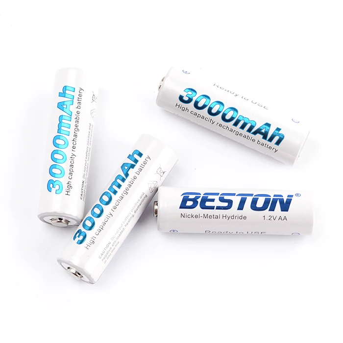 Power Bank Rechargeable Battery Cells Nimh 1.2V Cell Quick Charge Aa Size Batteries 3000Mah
