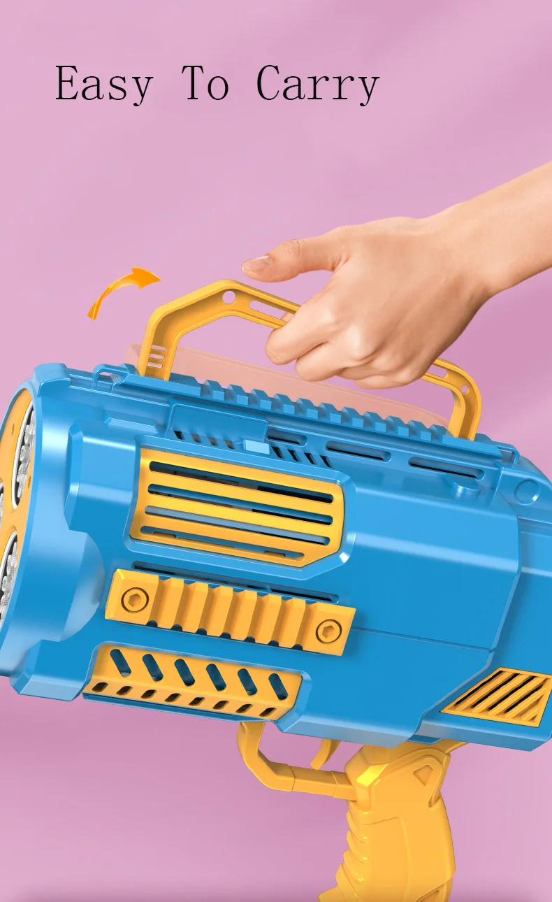 Wholesale Automatic Electric Kids N Holes Rocket Boom Bubble Launcher