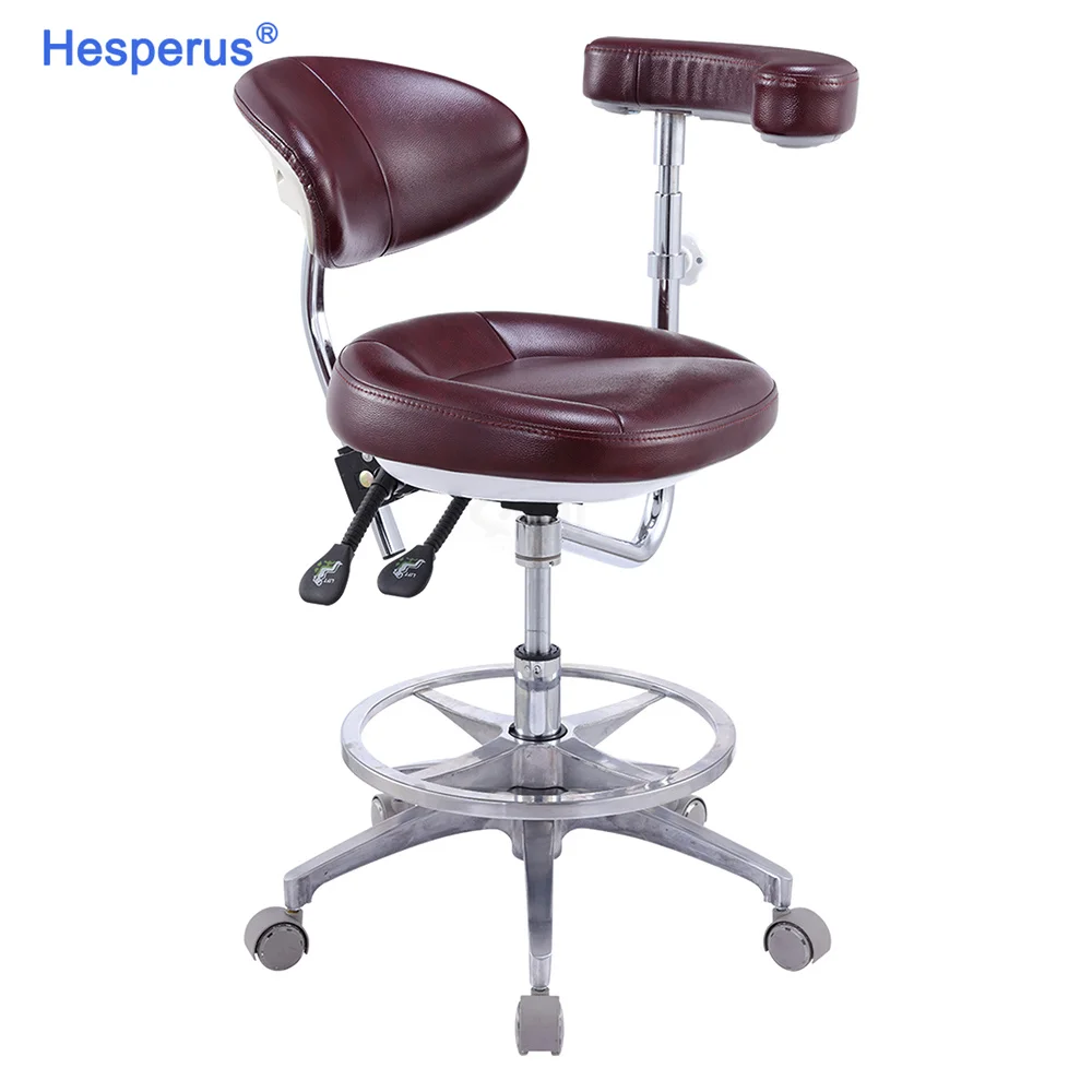 Dental Stool Medical Use Hospital Saddle Chair Armrest Ergonomic Design