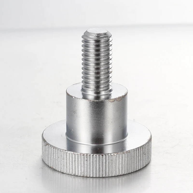 Factory Stainless Steel Flat Head Captive Knurled Thumb Shoulder Screw Step Screw details