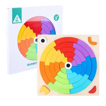 Rainbow Panel Puzzle Creative Children's Imagination Enlightenment Jigsaw Puzzles Early Education Kids Jigsaw Puzzle