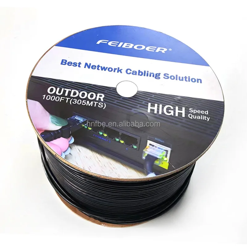Network Stable Fast Outdoor UTP/FTP/SFTP Cat 6 Cable Cat6 305m Exterior Network Cable Cat6 Outdoor Copper/CCA