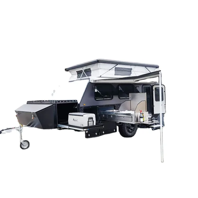 China Manufacturers' Hot Sale Off-Road Travel Trailer Mobile Home Caravan Motorhome Adventure Camping Truck Trailers Low Price