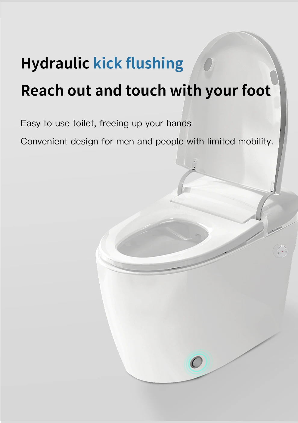 product new arrival wc electric bidet toilets floor mounted wc intelligent toilet foot touch sensor flush one piece smart toilet bowl-11