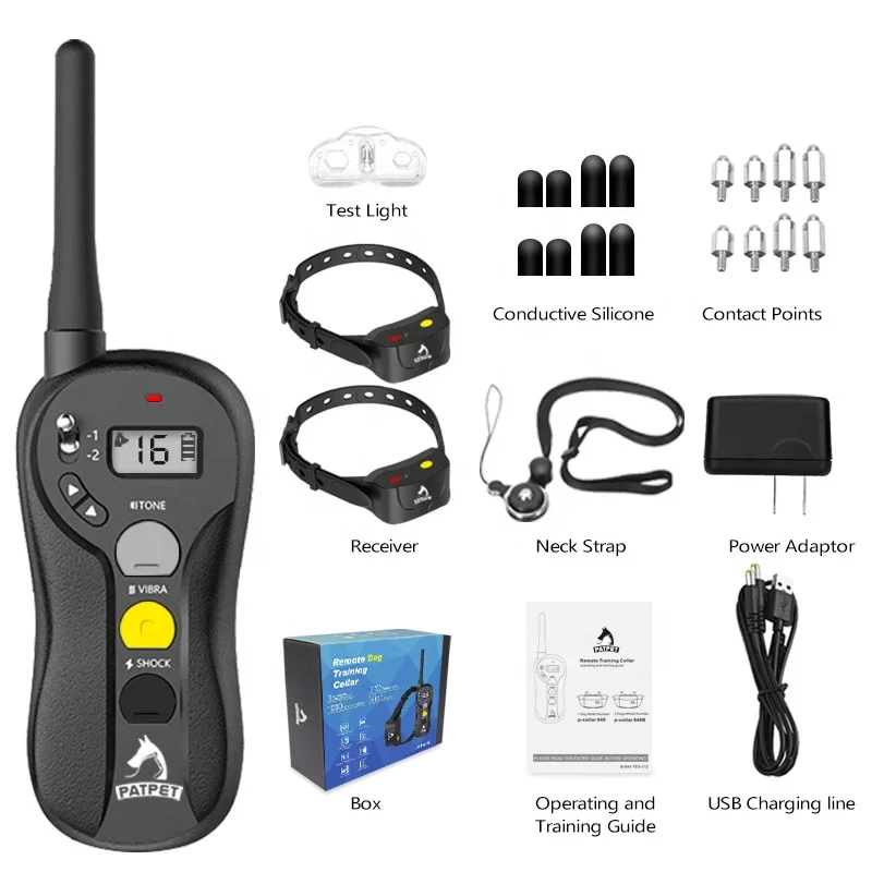 Popular Portable Waterproof Plastic Remote Control Dog Training Collar with 1000M Range Eco-Friendly Easy to Operate