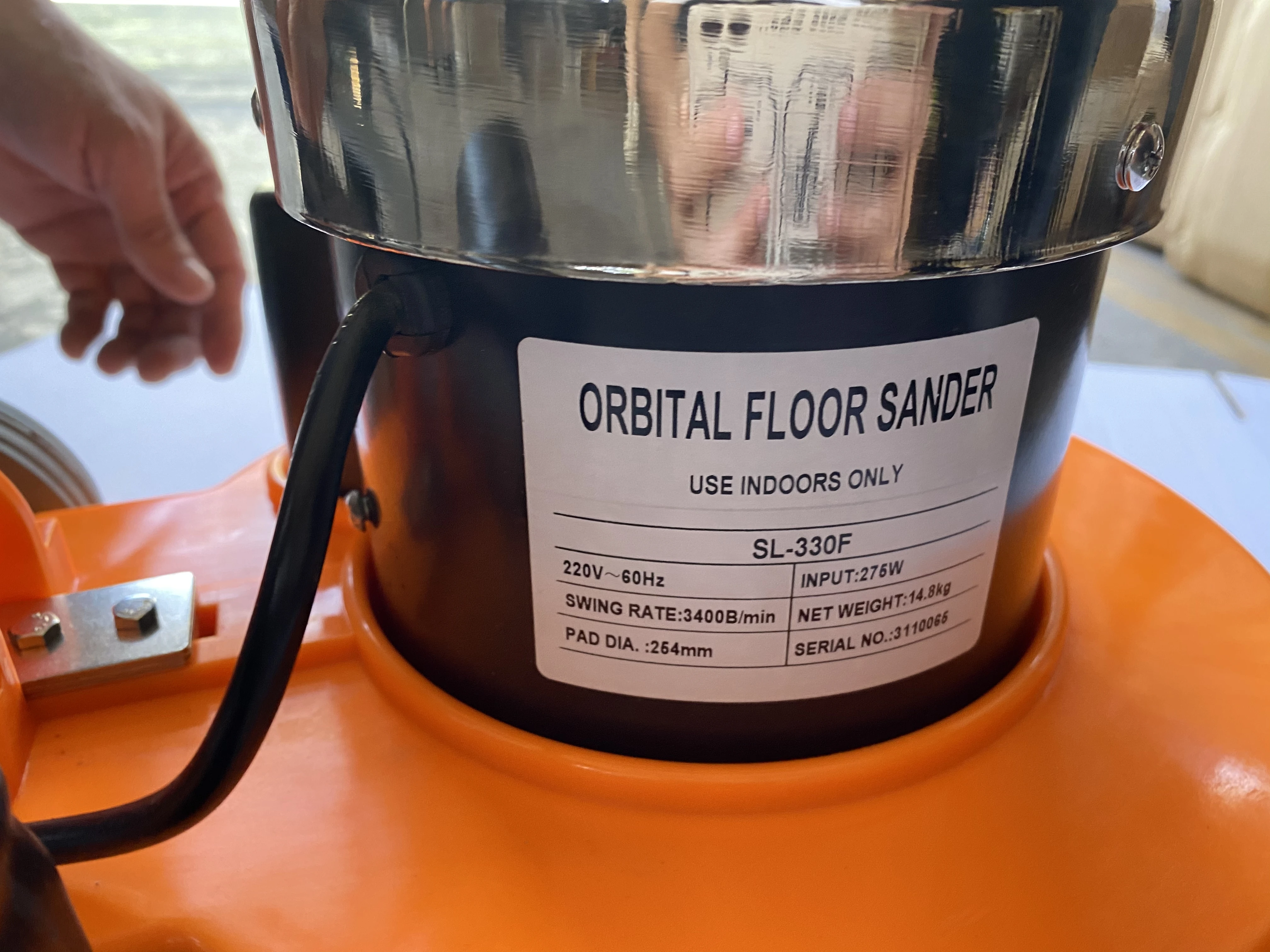 XY-330A 275W 40# 60# 80# 10inch Small Orbital Wooden Floor Refinishing Machine Rotary Wood Floor Sander Polisher