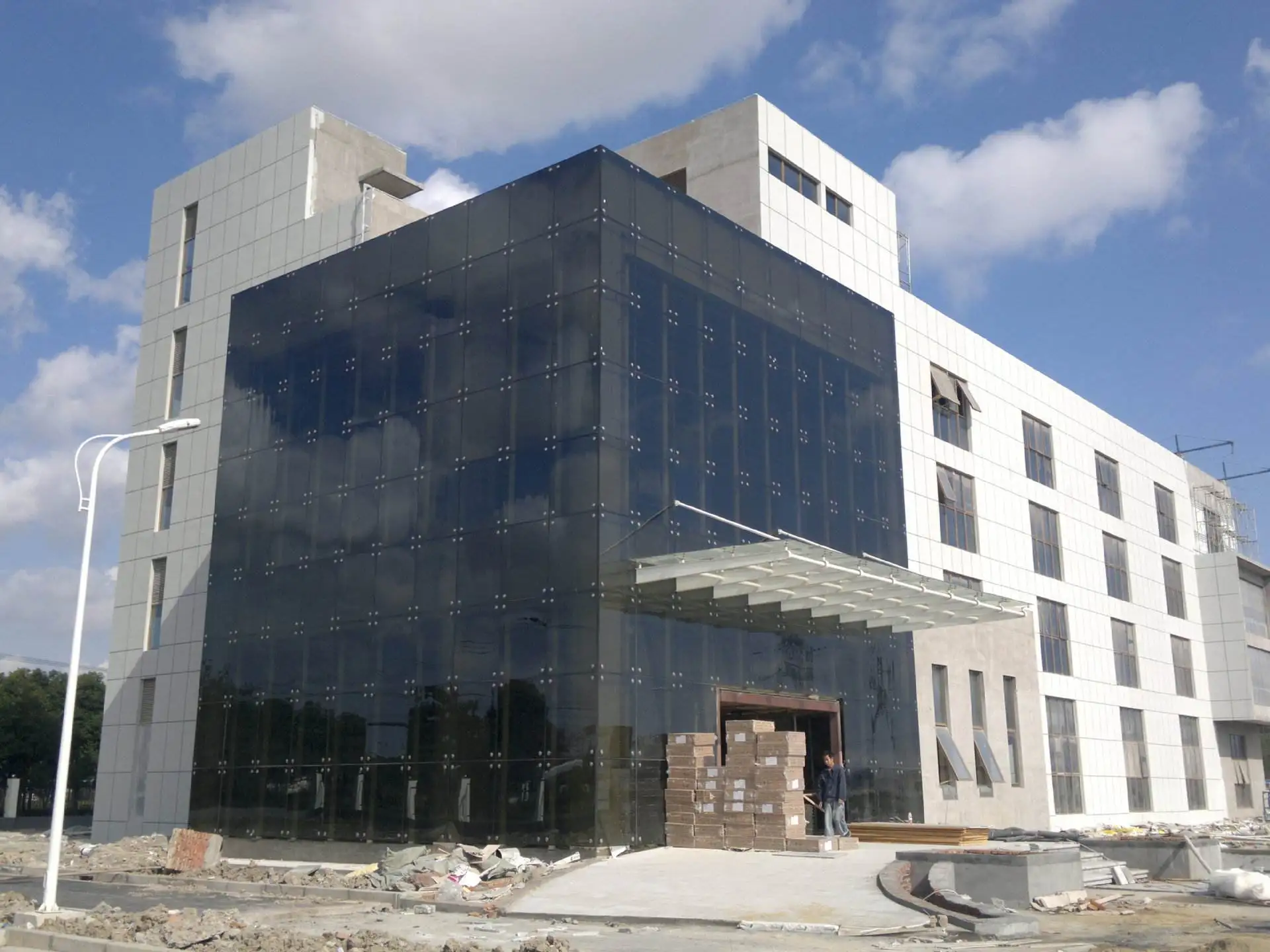 Hot Sale Cheap Spider System Unitized Double Glazing Frameless Aluminium Glass Curtain Wall Cost Per square Metre