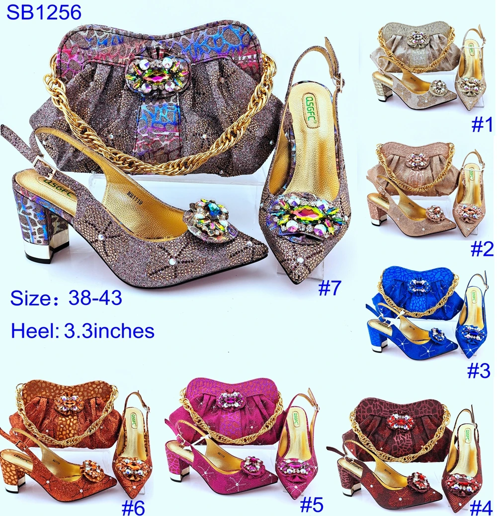 Wholesale Fashion selling shoe matching sets shoes and bags match women set  /handbags for women 2021 From m.