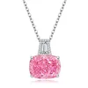 Single pendant+OShaped chain (dark pink)