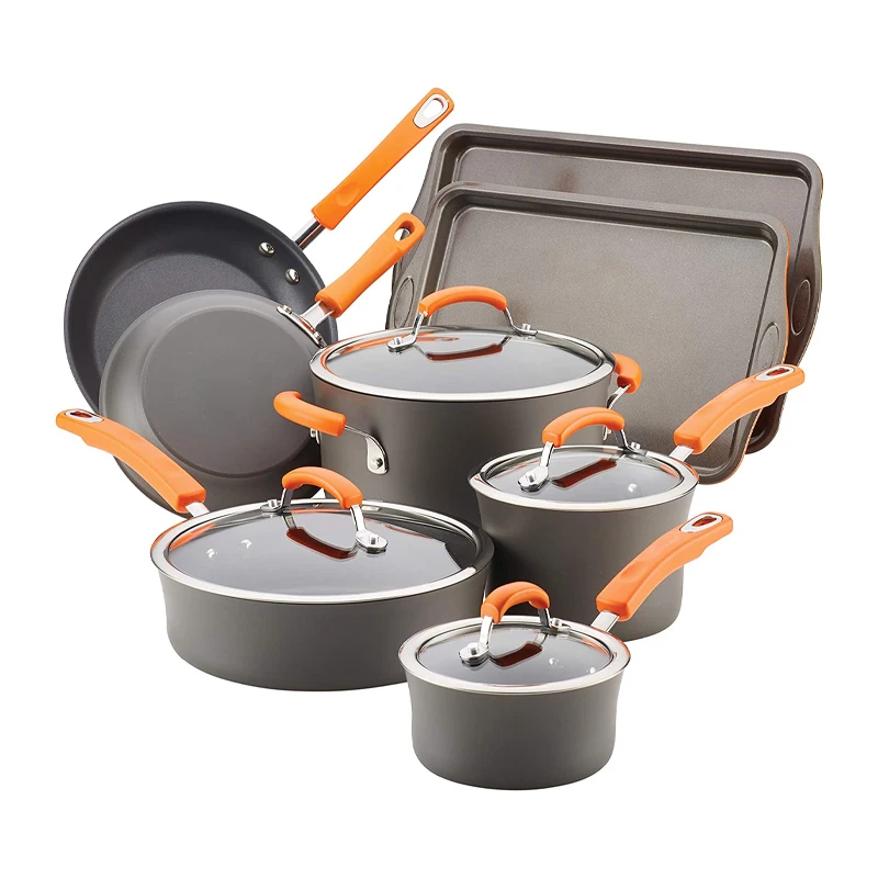 OEM Factory 12 Piece Aluminum Pot Cookware Sets Wholesale Non Stick Pots and Pans Set